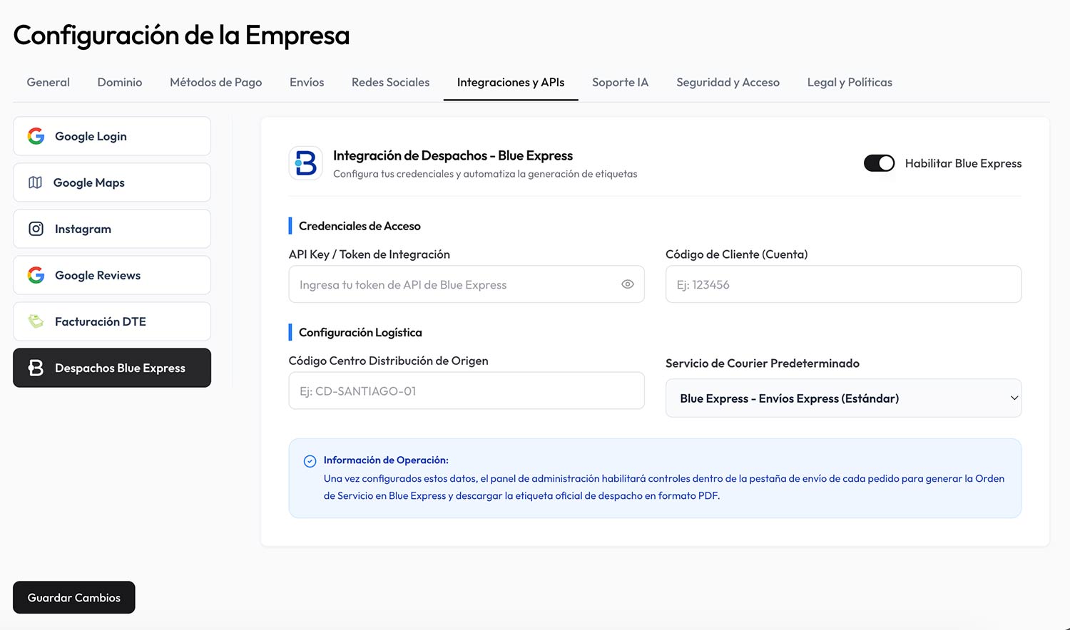 Integraciones Eryno E-Commerce